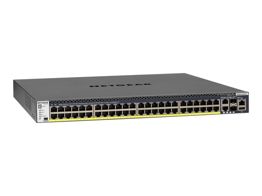 [GSM4352PB-100NES] Netgear M4300-52G-PoE+ - Switch - L3 - managed - 2 x 10/100/1000/10000 + 2 x 10 Gigabit SFP+ + 48 x 10/100/1000 (PoE+)