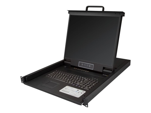 [RKCONS1908K] StarTech.com 8 Port Rack KVM Konsole mit 1,8 m Kabeln - US Tastatur(QWERTY), Integrierter KVM Switch mit 19" LCD Monitor - 1HE LCD KVM Konsole - OSD KVM - 50.000 MTBF - USB + VGA(RKCONS1908K) - KVM-Konsole mit KVM-Switch - 8 Anschlüsse - PS/2, USB - US-Englisch (QWERTY)