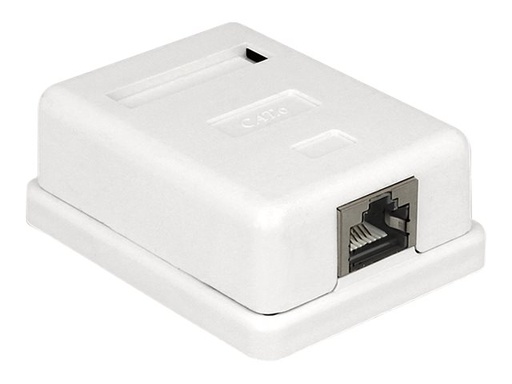 [86169] Delock Wanddose - CAT 6 - STP - RJ-45 - weiß