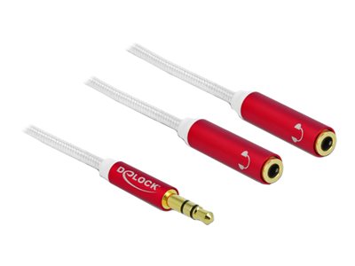 [66522] Delock Audio-Splitter - mini-phone stereo 3.5 mm männlich zu mini-phone stereo 3.5 mm weiblich