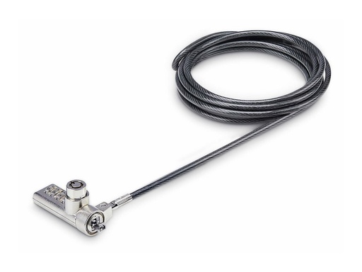 [DUALKA10-LAPTOP-LOCK] StarTech.com 10-Pack Doppelzugriff Laptopschloss, 2m Kabelschloss, K-Slot - Sicherheitskabelschloss - schwarz & silber - 2 m (Packung mit 10)