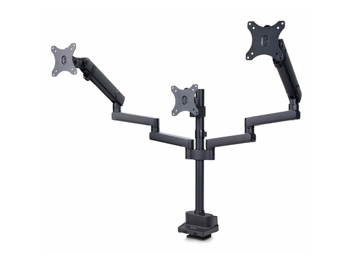 [3MP2AG-MONITOR-ARM] StarTech.com Triple Monitor Desk Mount For Up To Three 27in Screens, VESA 75x75/100x100, Tool-Less Arm Adjustments, C-Clamp/Grommet Mount, Spring-Assisted Arms - Befestigungskit - einstellbarer Arm - für 3 LCD-Anzeigen - Aluminium, Stahl, Kunststoff - Schwarz - Bildschirmgröße: bis zu 68,6 cm (bis zu 27 Zoll)
