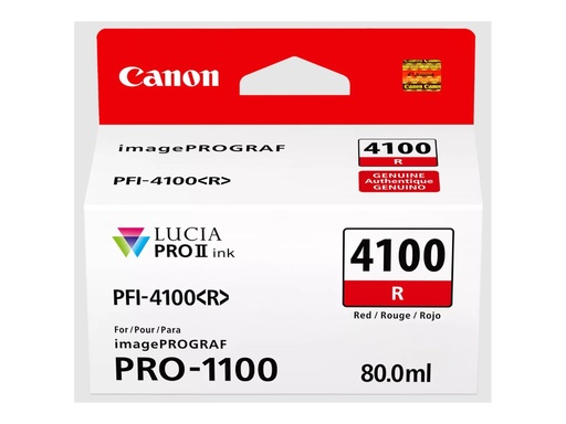 [6785C001] Canon PFI-4100 R - 80 ml - Rot - original - hängende Box