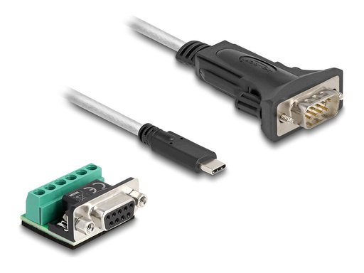 [64266] Delock USB / Serienkabel-Set - USB-C (M) zu DB-9 (M)