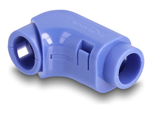 [88122] Delock Biegeradiusklemme für Kabel - zum Abwinkeln - Ecke montierbar, geeignet für Wandmontage - Blau (Packung mit 8)