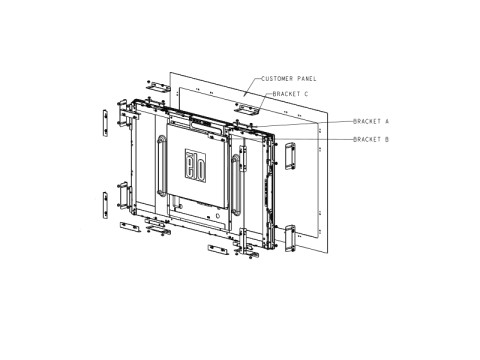 [E312503] Elo Touch Solutions Elo - Befestigungskit (Unterputzmontage) - für Monitor - Bildschirmgröße: 81.3 cm (32")