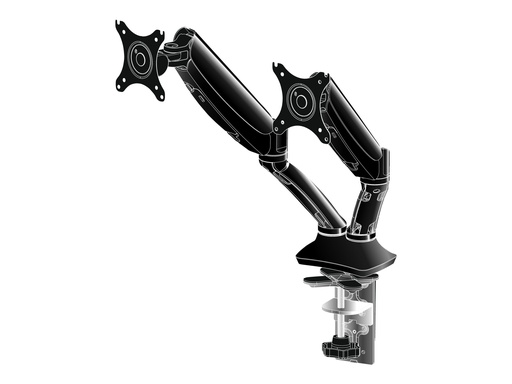 [DS3002C-B1] Iiyama DS3002C-B1 - Befestigungskit - einstellbarer Arm - für 2 Monitore - Schwarz - Bildschirmgröße: 25.4-68.6 cm (10"-27")