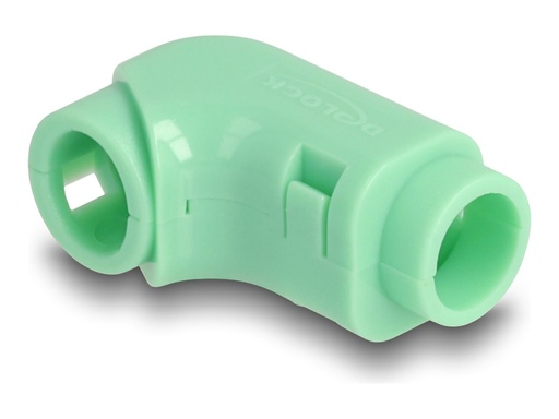 [88125] Delock Biegeradiusklemme für Kabel - zum Abwinkeln - Ecke montierbar, geeignet für Wandmontage - grün (Packung mit 8)