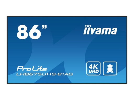 [LH8675UHS-B1AG] Iiyama ProLite LH8675UHS-B1AG - 218 cm (86") Diagonalklasse LCD-Display mit LED-Hintergrundbeleuchtung - Digital Signage - mit integrierter Mediaplayer, SDM-Steckplatz PC - Android - 4K UHD (2160p)