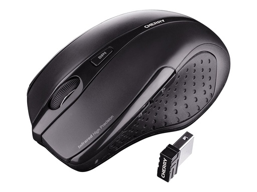 [JW-T0100] Cherry MW 3000 - Maus - Für Rechtshänder - Infrarot - 5 Tasten - kabellos - 2.4 GHz - kabelloser Empfänger (USB)