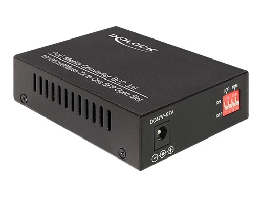 [86180] Delock Gigabit Ethernet Media Converter - Medienkonverter - 1GbE - 10Base-T, 100Base-TX, 1000Base-T, 1000Base-X - SFP (mini-GBIC)