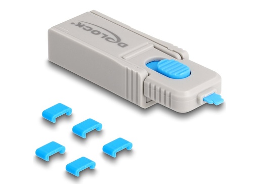 [20926] Delock Werkzeug für USB-C-Portblocker - Grau, Blau (Packung mit 5)