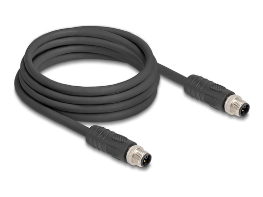 [80516] Delock Netzwerkkabel - M12 (4-polig) (M) zu M12 (4-polig)