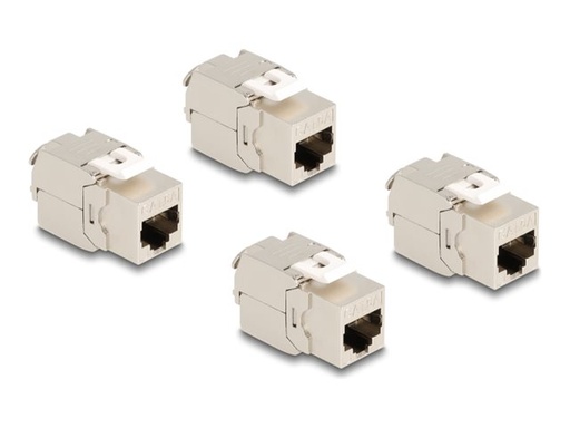 [86050] Delock Modulare Eingabe - CAT 6a - STP - RJ-45 - weiß (Packung mit 4)