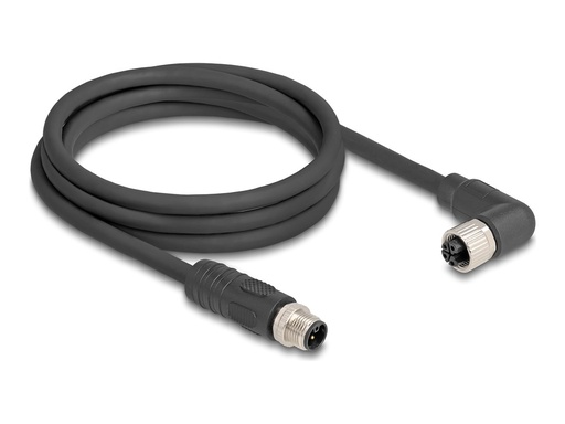 [80524] Delock Stromkabel - M12 (4-polig) (M) gerade zu M12 (4-polig)