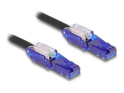 [80928] Delock Netzwerkkabel - RJ-45 (M) 90° nach oben drehbar bis 90° nach unten drehbar zu RJ-45 (M)