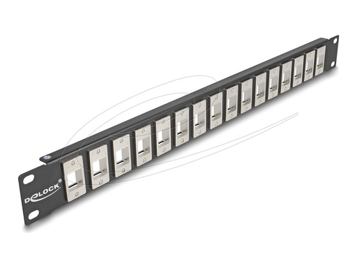 [66758] Delock Patchpanel (Blindblech) - Rack montierbar - Schwarz - 1U - 48.3 cm (19")