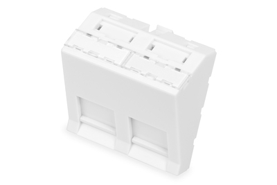 [DN-93802-7-SH] DIGITUS Frontplatte, 2-Port, 45 x 45 mm, abgewinkelt, für Rahmen DN-93802-5-SH
