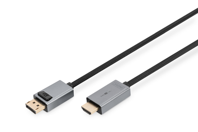 [DB-340202-030-S] DIGITUS 4K DisplayPort Adapterkabel, DP - HDMI Typ A