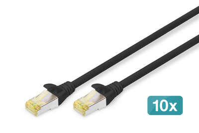 [DK-1644-A-0025-BL-10] DIGITUS CAT 6A S/FTP Patchkabel, 10 Stück