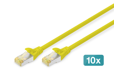 [DK-1644-A-030-Y-10] DIGITUS CAT 6A S/FTP Patchkabel, 10 Stück