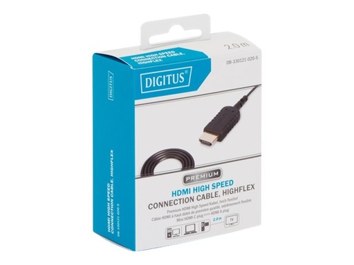 [DB-330121-020-S] DIGITUS HDMI High Speed Connection Cable - HDMI-Kabel