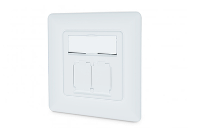 [DN-9010/8-2] DIGITUS CAT 6A Klasse EA Netzwerkdose, designkompatibel, geschirmt, Unterputz, 4 Richtungen