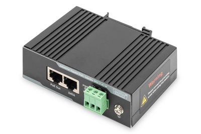 [DN-651112] DIGITUS Industrieller Gigabit Ethernet PoE+ Injektor, 802.3 af/at, 60 W