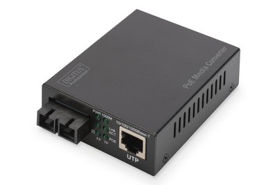 [DN-82150] DIGITUS Gigabit PoE Medienkonverter, RJ45 / SC, MM, PSE
