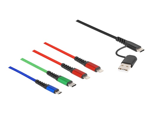 [87884] Delock 4 in 1 - Kabel nur zum Laden - USB, USB-C