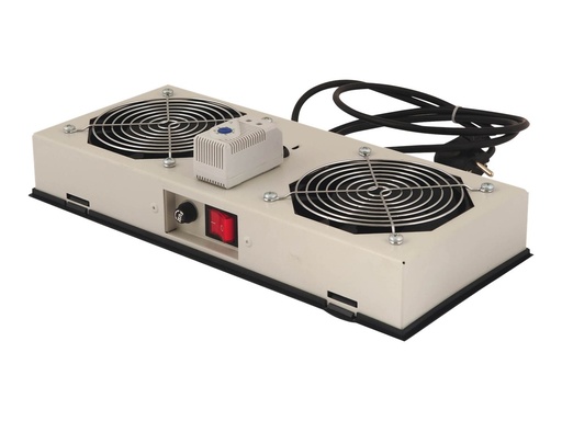 [DN-19 FAN-2-WM-I] DIGITUS Professional DN-19 FAN-2-WM-I - Rack-Lüftereinsatz - mit 2 Ventilatoren, Thermostat - Wechselstrom 220/240 V (19")