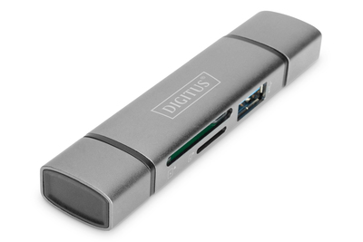 [DA-70886] DIGITUS Dualer Kartenlesegerät & Hub USB-C / USB-A