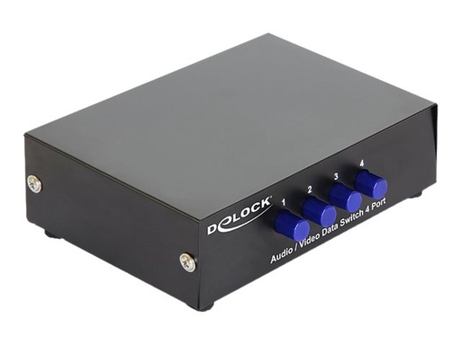 [87637] Delock Switch Audio / Video 4 port manual bidirectional
