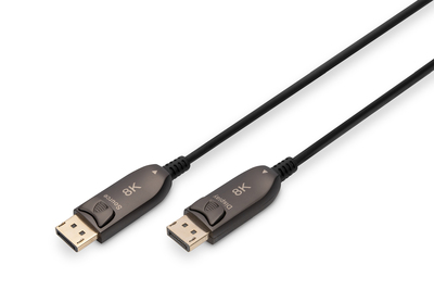 [AK-340107-100-S] DIGITUS DisplayPort AOC Hybrid Glasfaserkabel, UHD 8K, 10 m