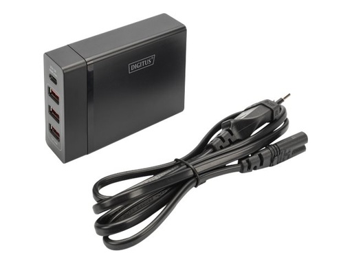 [DA-10195] DIGITUS Netzteil - 72 Watt - 3 A - PD - 4 Ausgabeanschlussstellen (USB, USB-C)