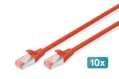 [DK-1644-050-R-10] DIGITUS CAT 6 S/FTP Patchkabel, 10 Stück