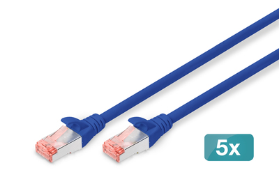 [DK-1644-100-B-5] DIGITUS CAT 6 S/FTP Patchkabel, 5 Stück