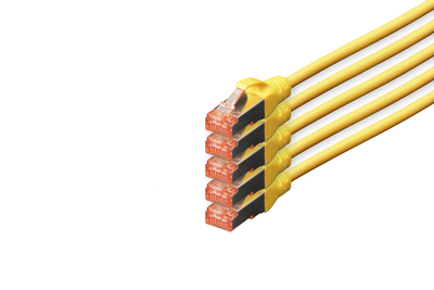[DK-1644-100-Y-5] DIGITUS CAT 6 S/FTP Patchkabel, 5 Stück
