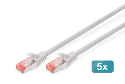 [DK-1644-200-5] DIGITUS CAT 6 S/FTP Patchkabel, 5 Stück