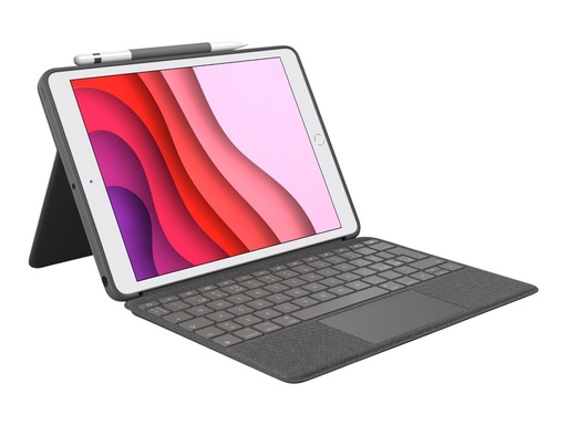 [920-011440] Logitech Combo Touch - Tastatur und Foliohülle - mit Trackpad - hintergrundbeleuchtet - Apple Smart connector - QWERTY - Nordisch (Dänisch/Finnisch/Norwegisch/Schwedisch)