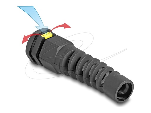 [60626] Delock Kabelverschraubung - M20, mit Belüftung und Zugentlastung, IP68 staub- und wasserdicht - Schwarz, RAL 9005 (Packung mit 2)