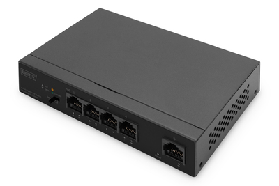 [DN-95330-1] DIGITUS 4+1-Port Gigabit PoE Netzwerkswitch, Desktop, unmanaged, 1 Uplink Port RJ45, 60 W, af/at