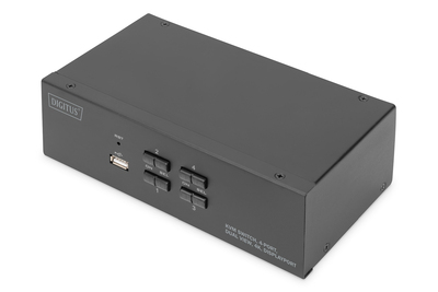 [DS-12882] DIGITUS KVM Switch, 4 Port, Dual Display, 4K, DisplayPort®