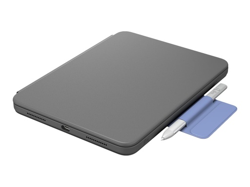 [920-011202] Logitech Rugged Folio - Tastatur und Foliohülle - Apple Smart connector - QWERTZ - Schweizerisch - Graphite - für Apple 10.9-inch iPad (10. Generation)