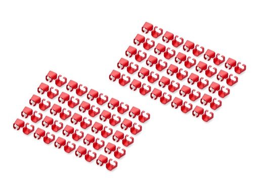 [A-CC-R] DIGITUS Kabelclips mit Farbcodierung - für Patch-Kabel - Rot (Packung mit 100)