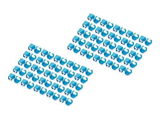 [A-CC-B] DIGITUS Kabelclips mit Farbcodierung - für Patch-Kabel - Blau (Packung mit 100)