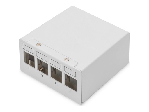 [DN-93714] DIGITUS DN-93714 - Patch Panel - modular - geeignet für Wandmontage, Rack montierbar, Desktop - abgeschirmt - RJ-45 X 4 - Hellgrau, RAL 7035 - 1U - 25.4 cm (10")