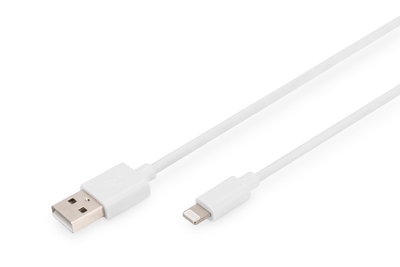 [DB-600106-020-W] DIGITUS USB-A - Lightning Daten-/Ladekabel, MFI zertifiziert, 2m