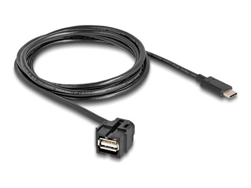 [88057] Delock USB-Kabel - 24 pin USB-C (M) gewinkelt zu USB (W)