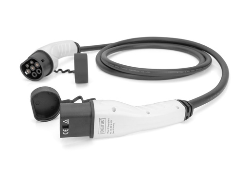 [DK-1P32-075] DIGITUS Verlängerungsnetzkabel - IEC 62196 Type 2 männlich Schutzkappe zu IEC 62196 Type 2 weiblich Schutzkappe